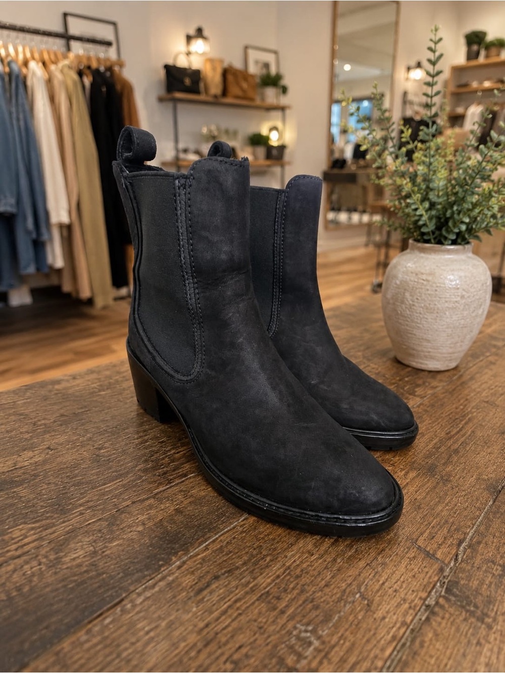 Thursday Boots Black Suede Chelsea Ankle Boots Women’s Size 6.5